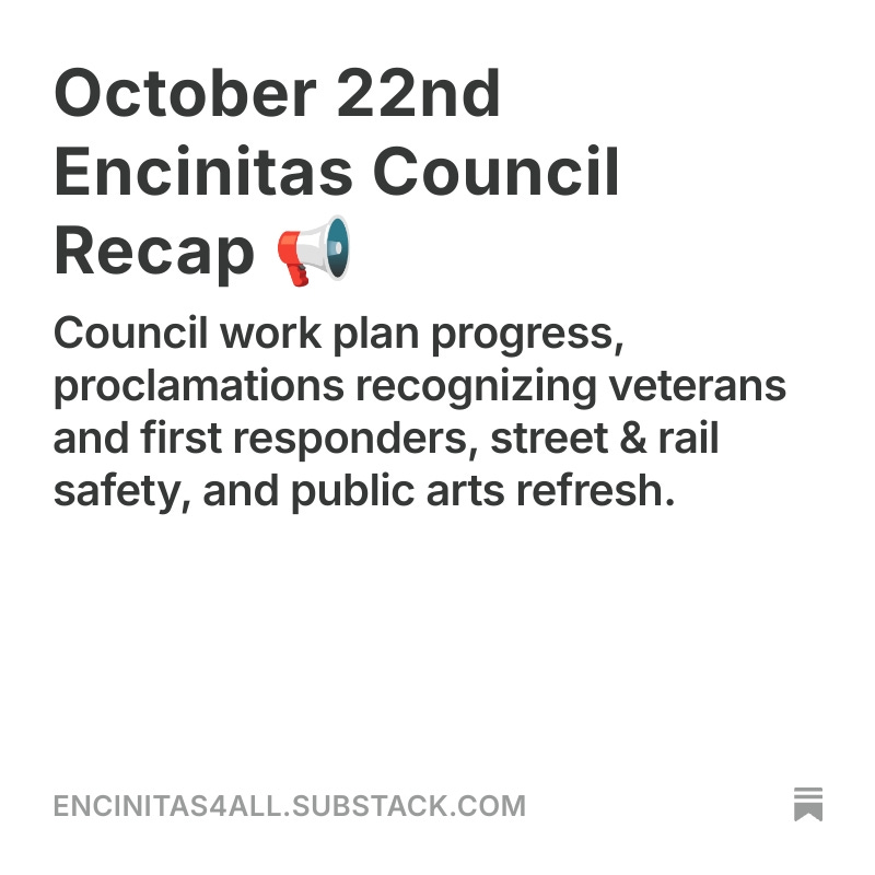 Council work plan progress, proclamations recognizing veterans and first responders, street & rail safety, and public arts refresh.