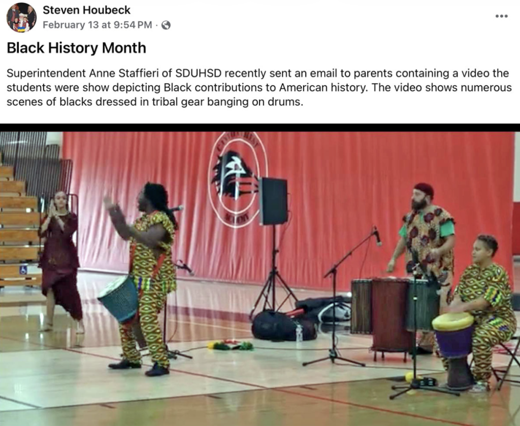 Steven Houbeck racist facebook post Encinitas