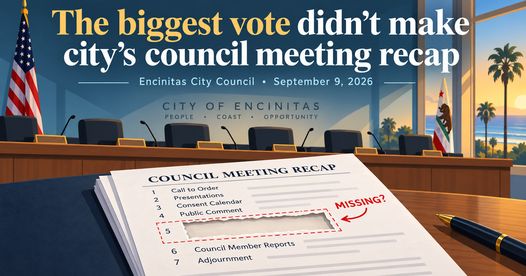 Encinitas Action Ceitiy Council Sept 9 recap